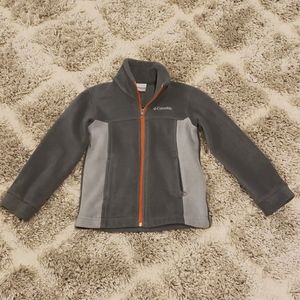 Two-tone grey Columbia fleece jacket